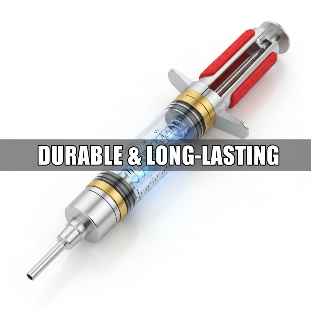Veterinary Continuous Syringe Gun – Adjustable Dose Animal Injector with 10 Needles