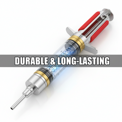Veterinary Continuous Syringe Gun – Adjustable Dose Animal Injector with 10 Needles