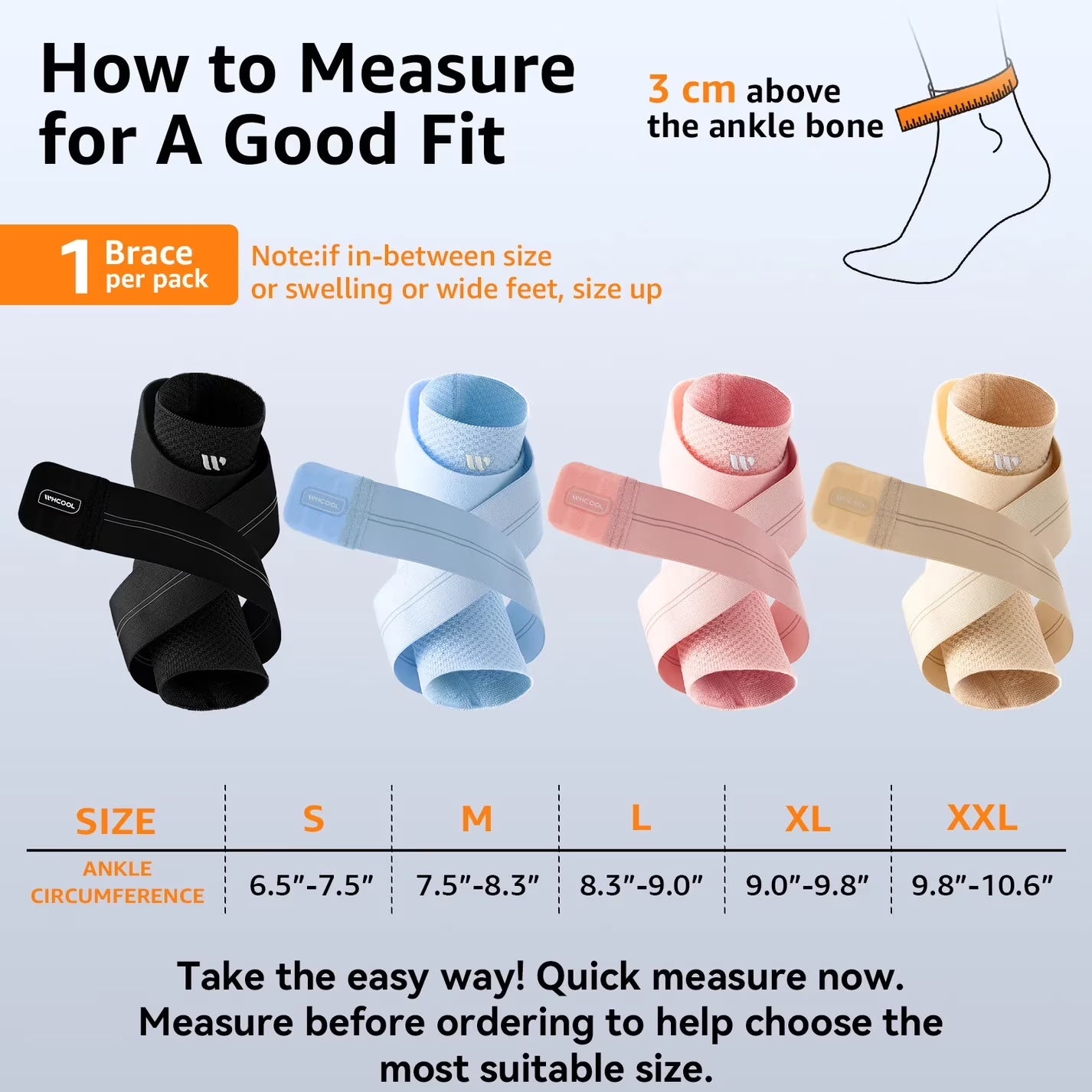 Professional Ankle Brace for Weightlifting & Gym, 7-Zone Ankle Support with Stability Strap, Replaces Bulky Ankle Weights，Black