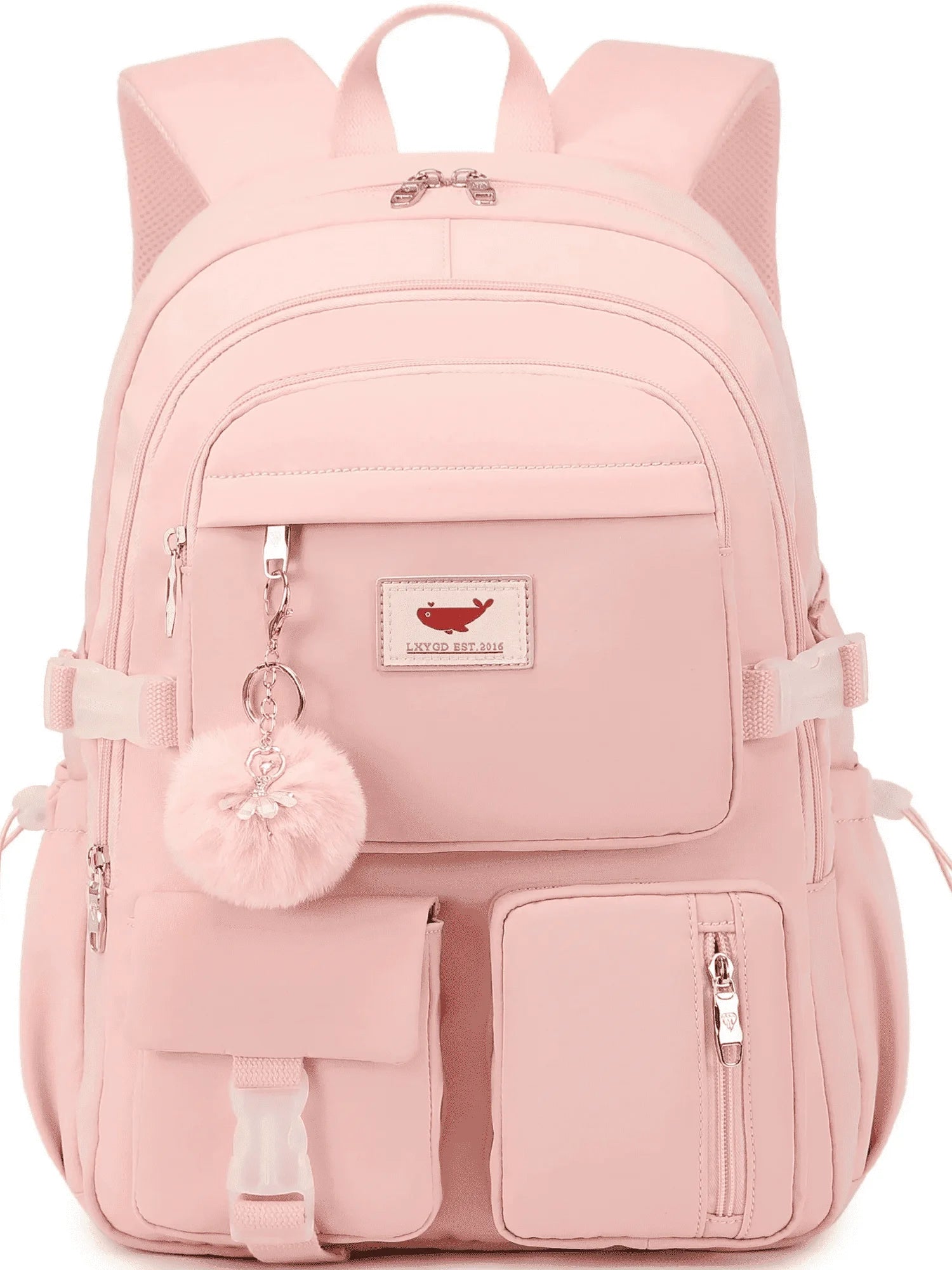 Laptop Backpack 15.6 Inch Kids Elementary Middle High School Bag College Backpacks anti Theft Travel Back Pack Large Bookbags for Teens Girls Women Students (Pink)