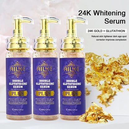 Double Glutathione plus Whitening Skin Care Set, Moisturizing, Reduce Dark Spots, Freckles, Melasma, Hyperpigmentation