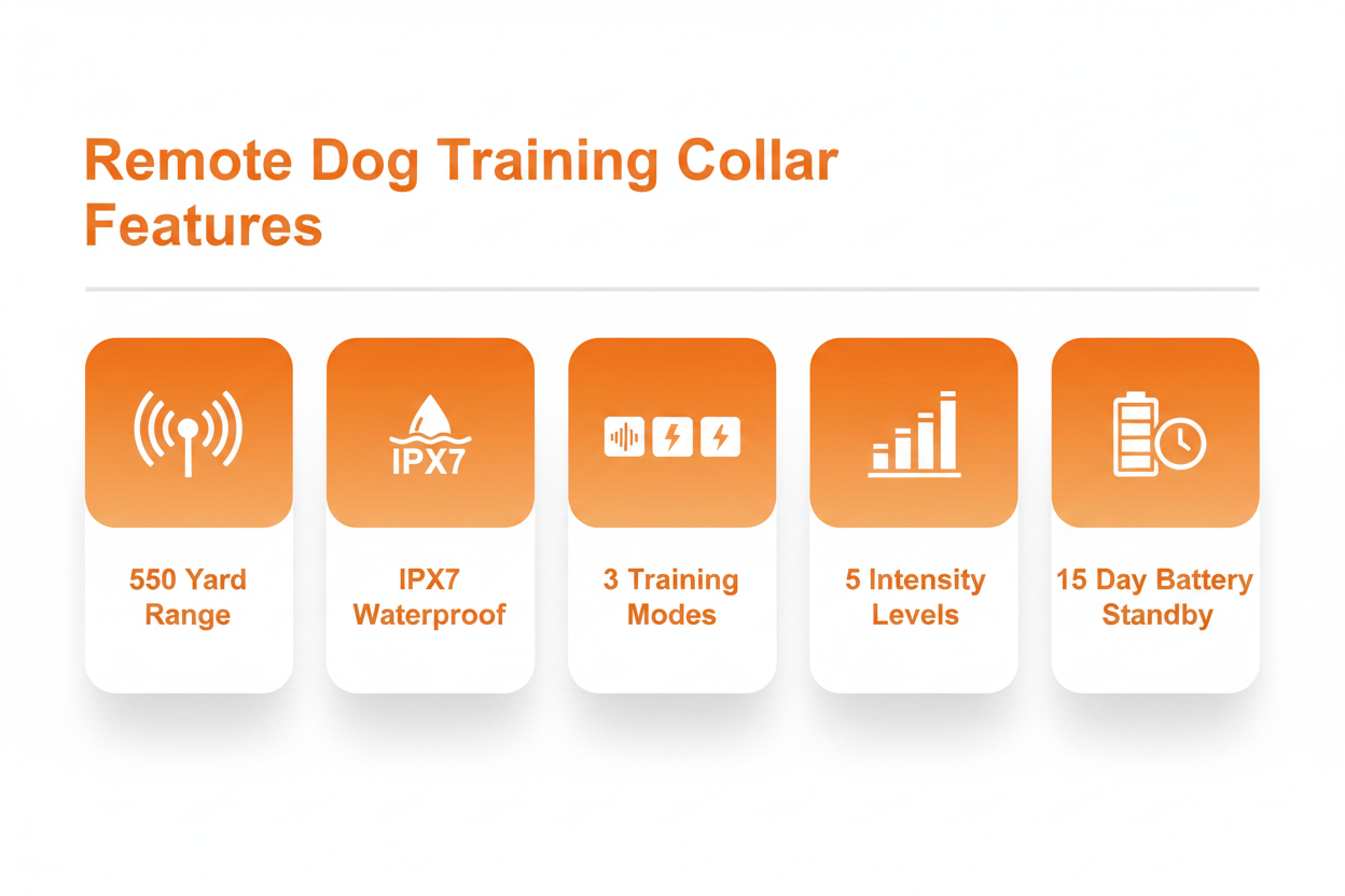 Anti-Bark Dog Collar – Electric Shock, Vibration & Sound with LED for Small & Large Dogs