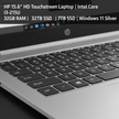 HP 15.6 inch touchscreen laptop keyboard close-up