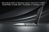 Dell Latitude 5420 side profile showing Thunderbolt 4 ports
