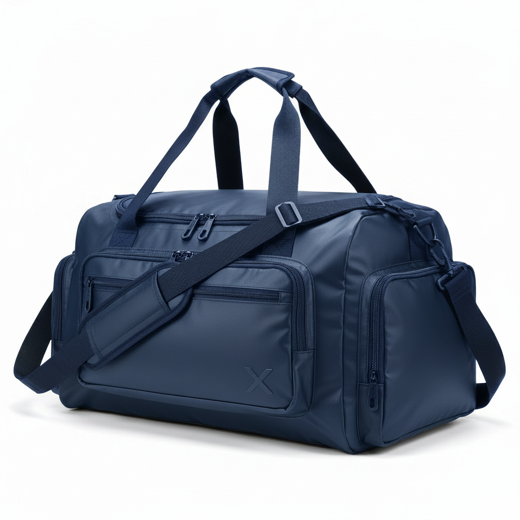 Navy blue duffel bag
