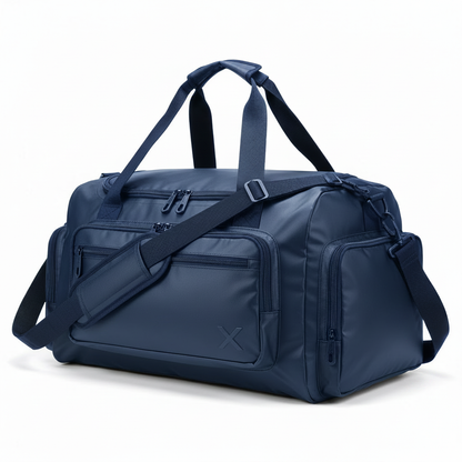 Navy blue duffel bag