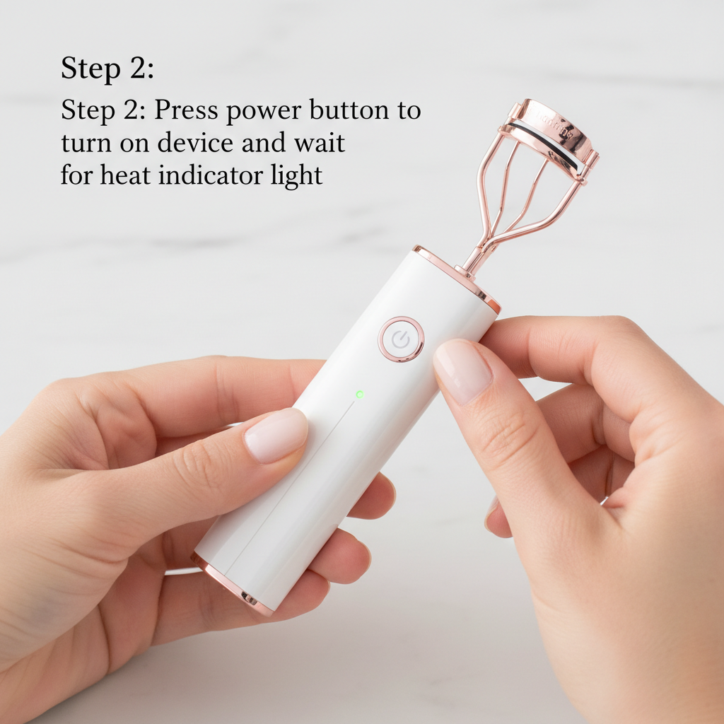 How to use step 2 - press power button and wait to heat up