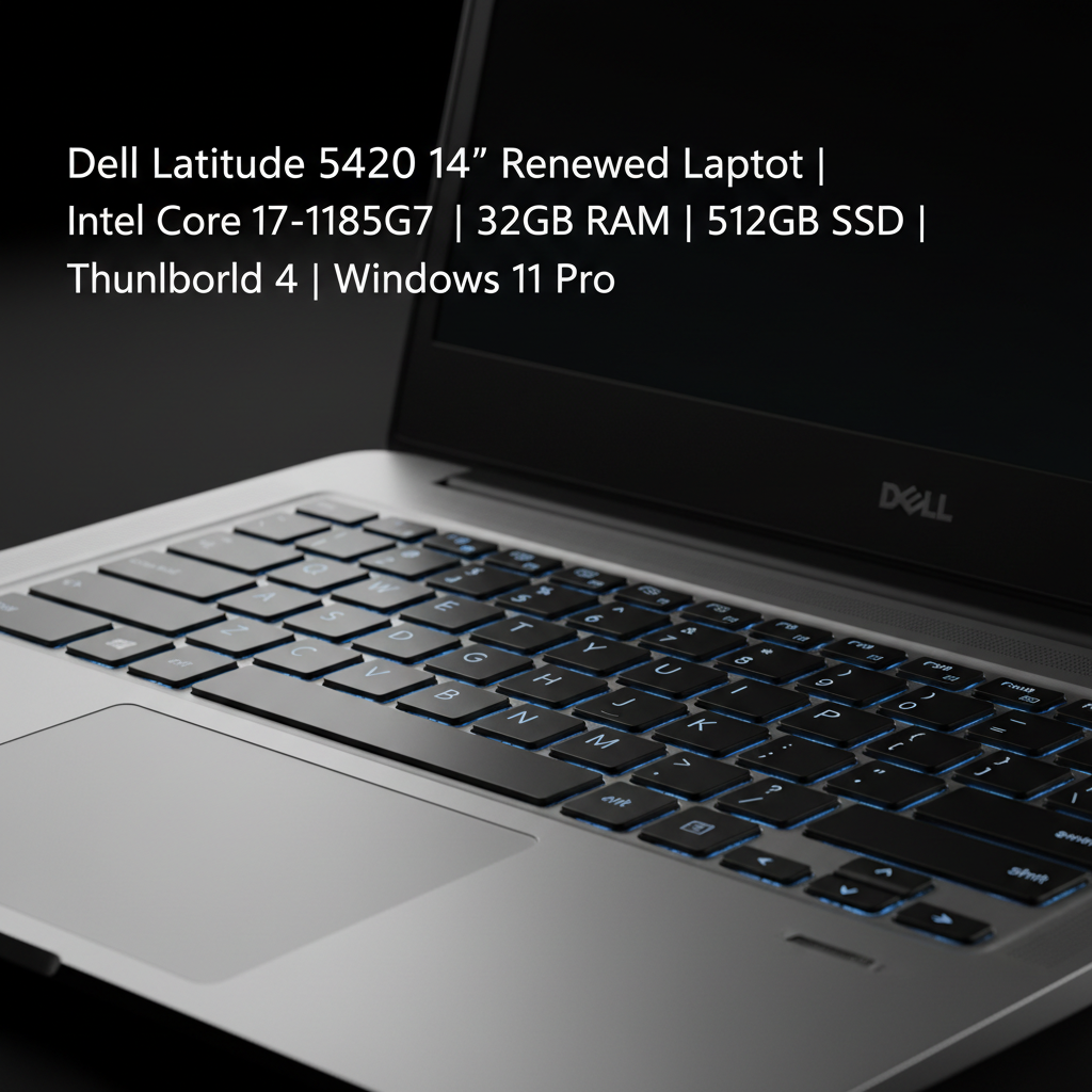 Dell Latitude 5420 backlit keyboard close-up