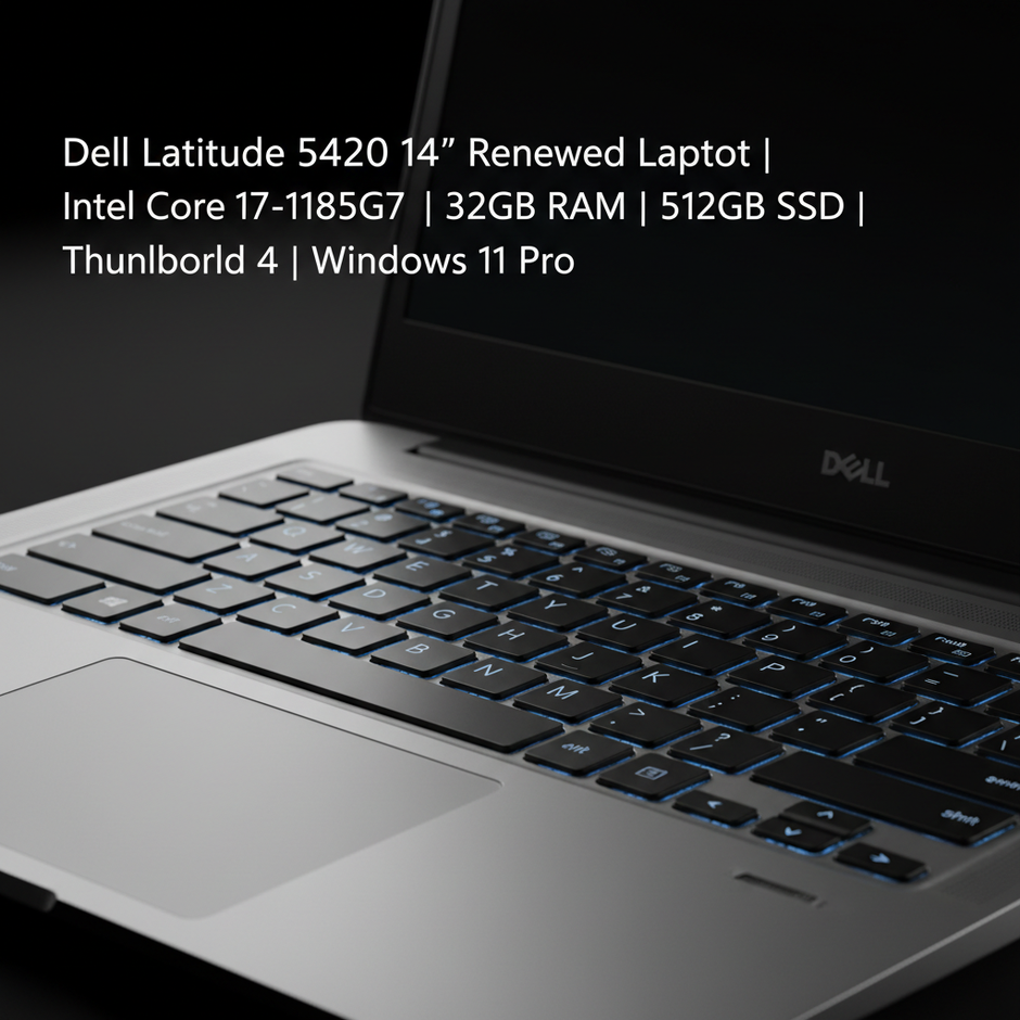 Dell Latitude 5420 backlit keyboard close-up