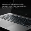 Dell Latitude 5420 backlit keyboard close-up