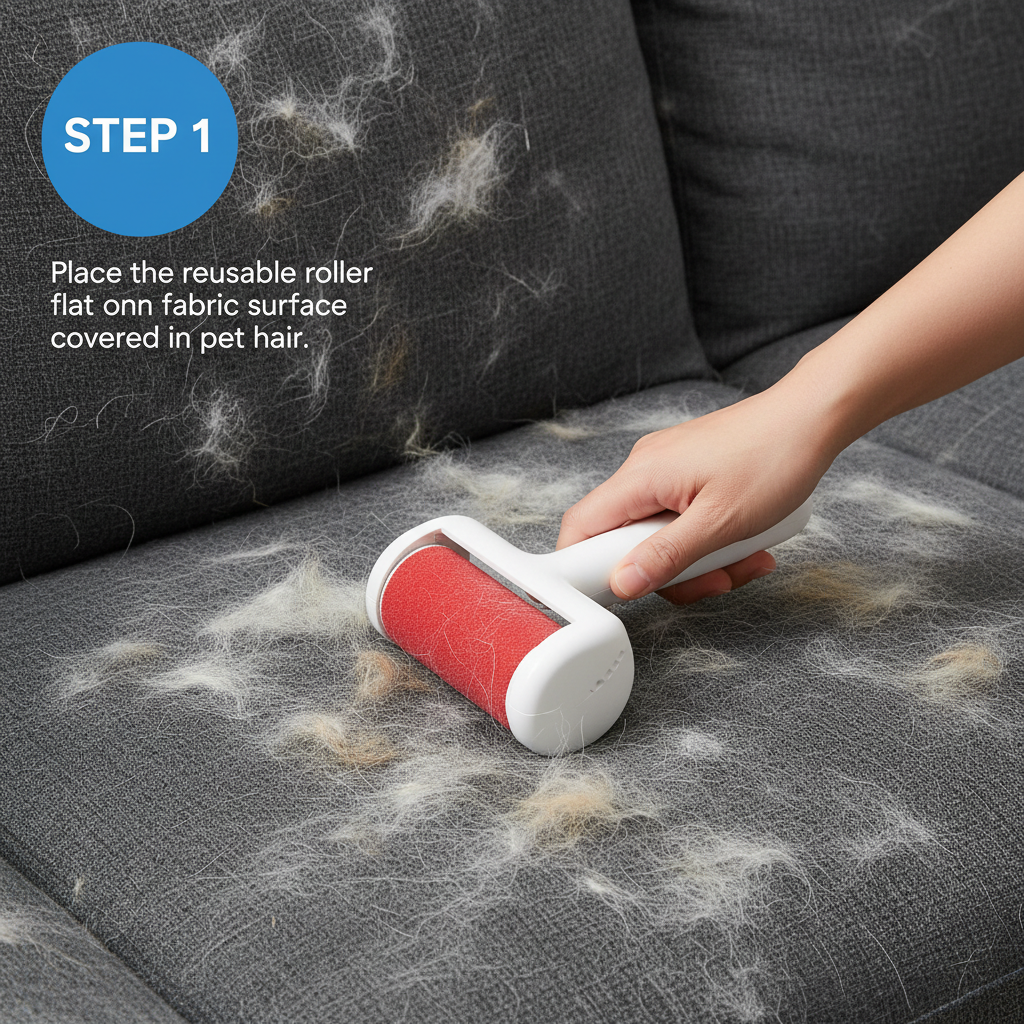 How to use step 1 - place roller on surface