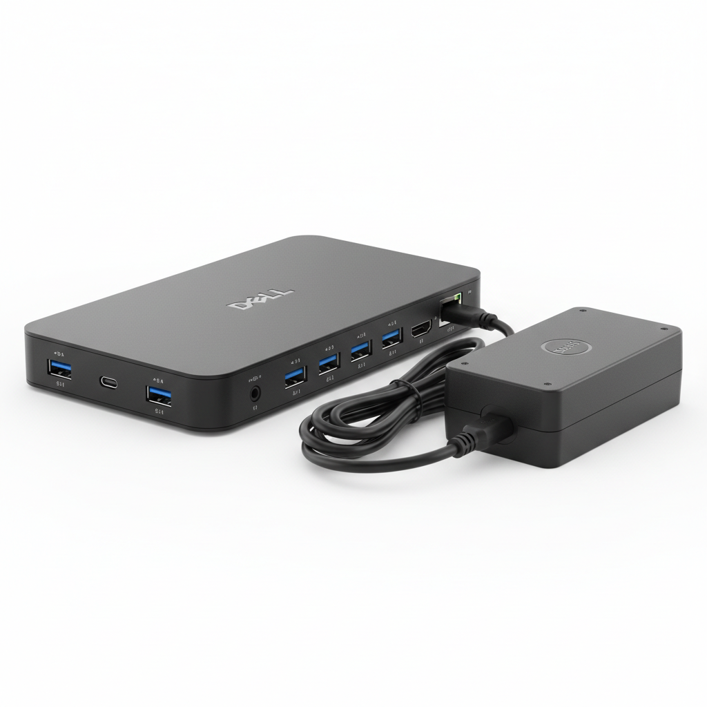 D6000 USB-C docking station white background product shot