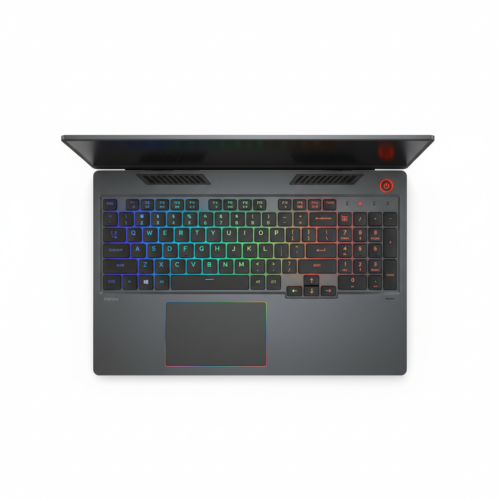 Acer e10 ETBook top-down keyboard and trackpad view
