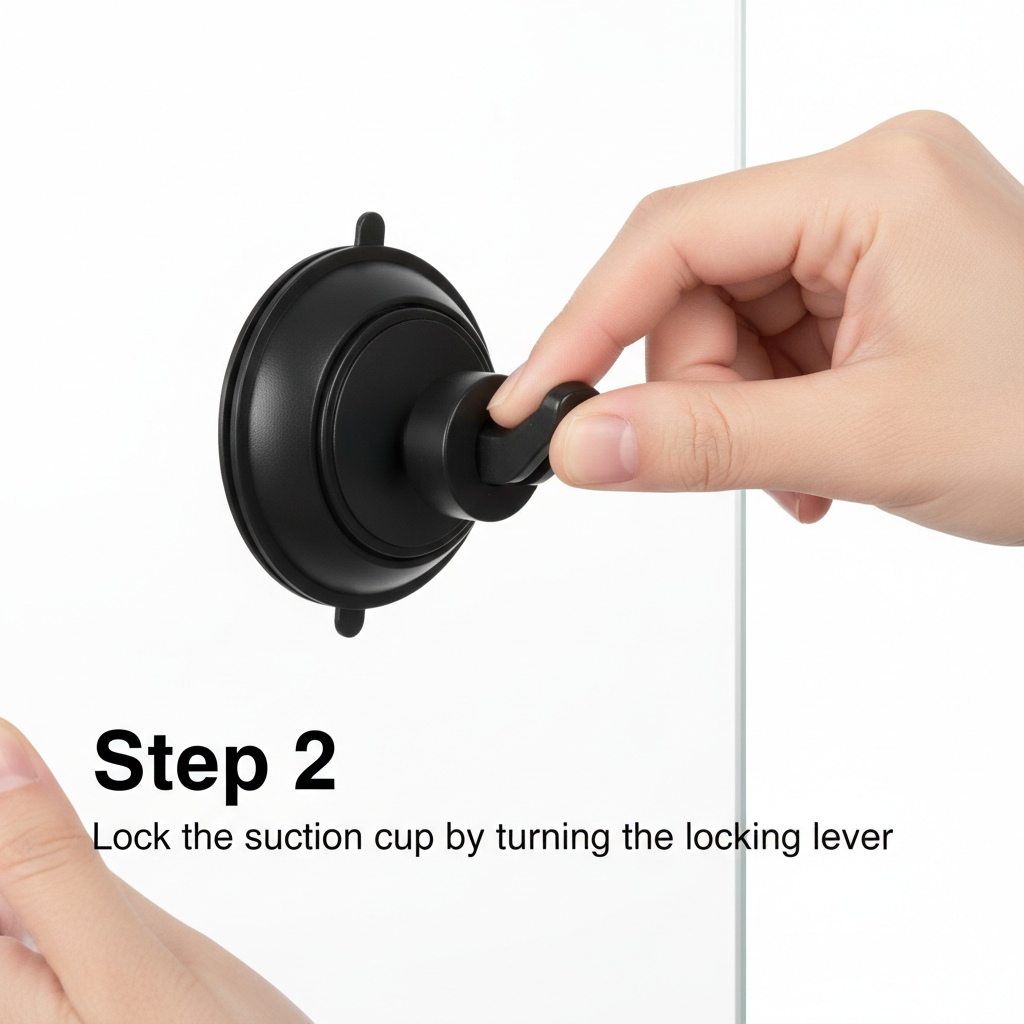 How to use step 2 - lock the suction lever
