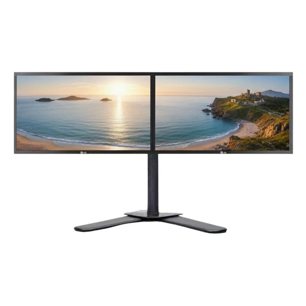 Dual 22" ViewSonic Monitors 1080p FHD LCD Widescreen w/ Stand VGA DVI Grade B