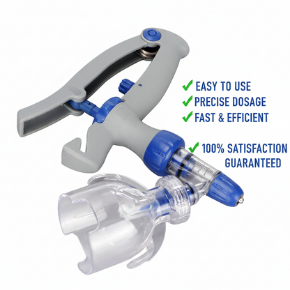 Veterinary Continuous Syringe Gun – Adjustable Dose Animal Injector with 10 Needles